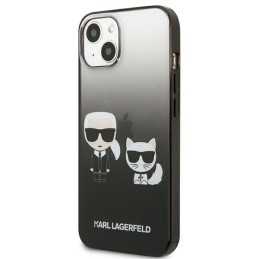 Karl Lagerfeld Gradient Ikonik Karl&Choupette dėklas iPhone 13 mini - juodas