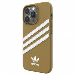 Adidas OR Molded Case PU, skirtas iPhone 13 Pro / iPhone 13 - smėlio ir aukso spalvos