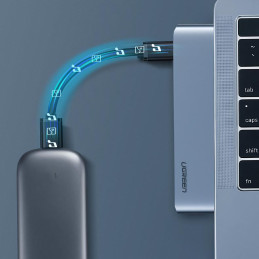 Ugreen daugiafunkcis HUB 2x USB Type C iki 3x USB 3.0 / TF / SD / USB Type C, skirtas MacBook Pro / Air grey (CM251 6056...