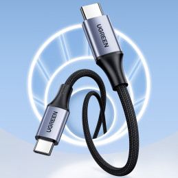 Ugreen kabelis USB Type C – USB Type C Power Delivery 240W 5A 2m pilkas (90440 US535)