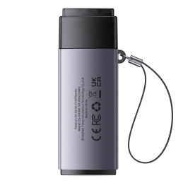„Baseus Lite“ serijos adapteris SD/ TF kortelių skaitytuvas USB pilkas (WKQX060013)