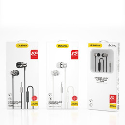 Dudao į ausis įdedamos ausinės su nuotolinio valdymo pultu ir mikrofonu 3,5 mm mini lizdas baltas (X10 Pro balta)