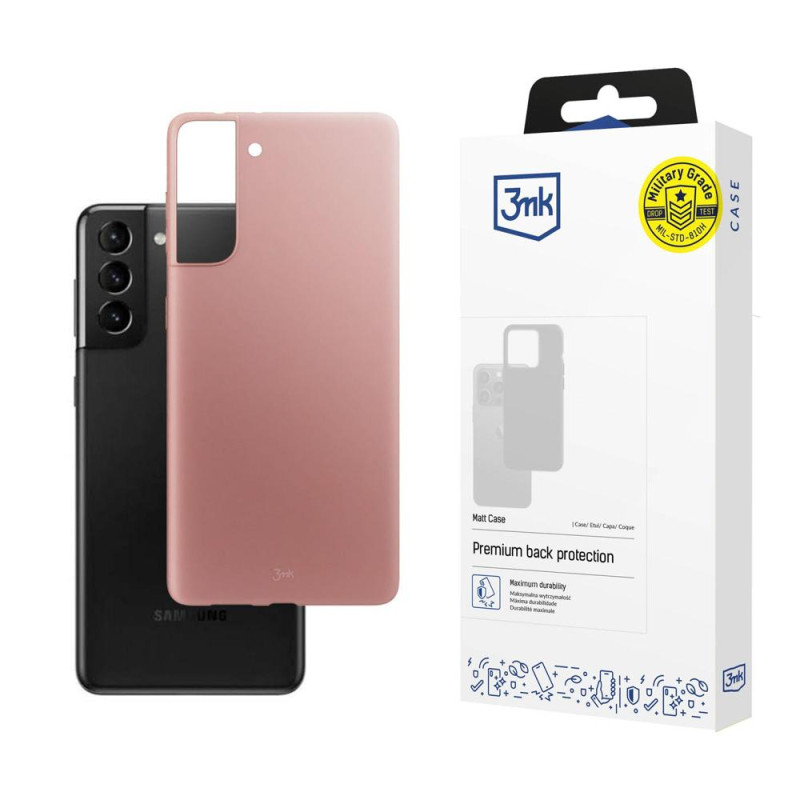 3mk matinis dėklas, skirtas Samsung Galaxy S21 5G – rožinis