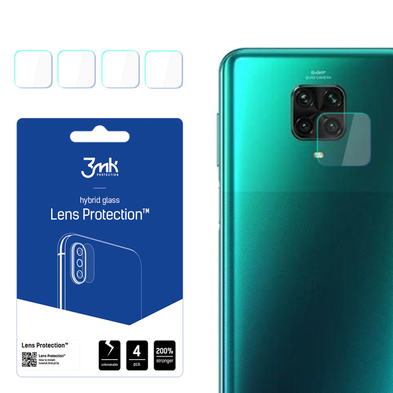 3mk Lens Protection™ hibridinis fotoaparato stiklas, skirtas Xiaomi Redmi Note 9 Pro 4G