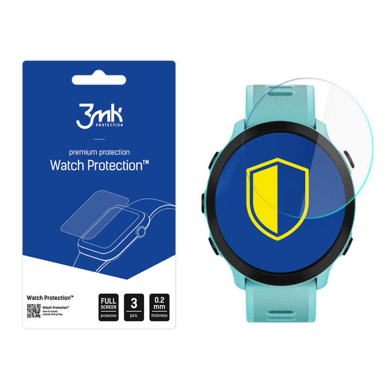 3mk Watch Protection™ hibridinis stiklas v. FlexibleGlass Lite, esantis Garmin Forerunner 55
