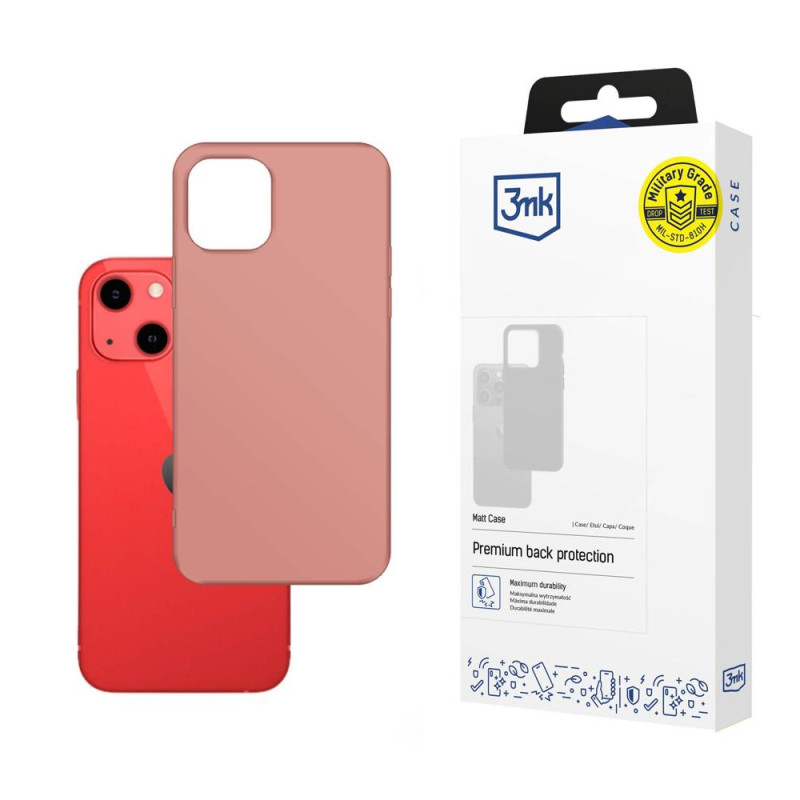 3mk matinis dėklas, skirtas iPhone 13 – rožinis