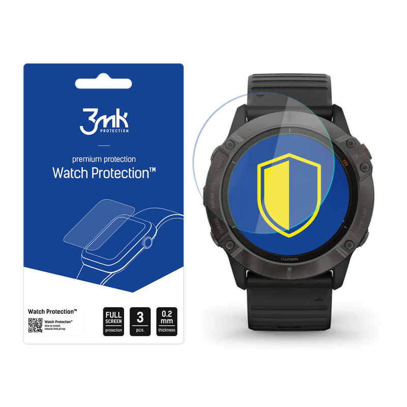 3mk Watch Protection™ hibridinis stiklas v. FlexibleGlass Lite ant Garmin Fenix 6X Pro