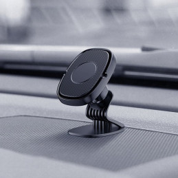 Lipnus magnetinis automobilinio telefono laikiklis ant prietaisų skydelio, juodas