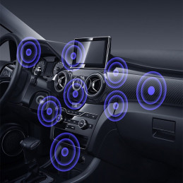 Lipnus magnetinis automobilinio telefono laikiklis ant prietaisų skydelio, juodas