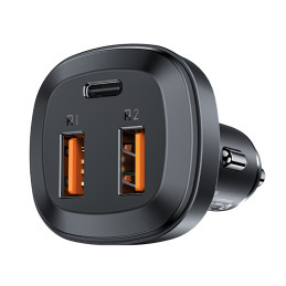Acefast automobilinis įkroviklis 66W 2x USB / USB Type C, PPS, Power Delivery, Quick Charge 4.0, AFC, FCP, SCP black (B9...