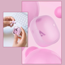„Acefast“ į ausis įdedamos belaidės TWS „Bluetooth“ ausinės rožinės spalvos (T6 pink lotus)