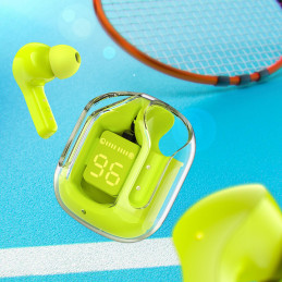 „Acefast“ į ausis įdedamos belaidės TWS „Bluetooth“ ausinės žalios (T6 jaunimo žalia)