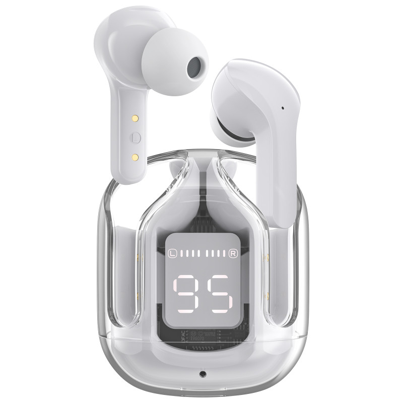 Acefast į ausis įdedamos TWS Bluetooth belaidės ausinės pilkos spalvos (T6 moderni pilka)