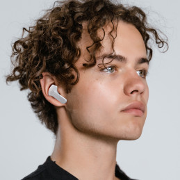 Acefast į ausis įdedamos TWS Bluetooth belaidės ausinės pilkos spalvos (T6 moderni pilka)