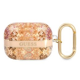 Guess Paisley Strap Collection dėklas, skirtas AirPods Pro – auksinis