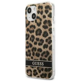 Guess Leopard dėklas iPhone 13 mini - rudas