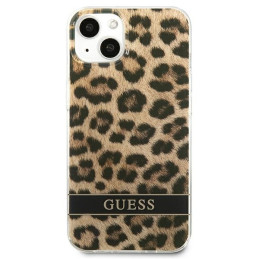 Guess Leopard dėklas iPhone 13 mini - rudas