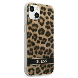 Guess Leopard dėklas iPhone 13 mini - rudas
