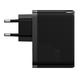 Baseus GaN5 Pro greitas universalus GaN USB Type C / USB įkroviklis 100W PD3.0, QC4.0+, AFC black (CCGP090201)