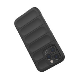 Magic Shield Case dėklas skirtas iPhone 13 Pro, lankstus, šarvuotas dangtelis, juodas