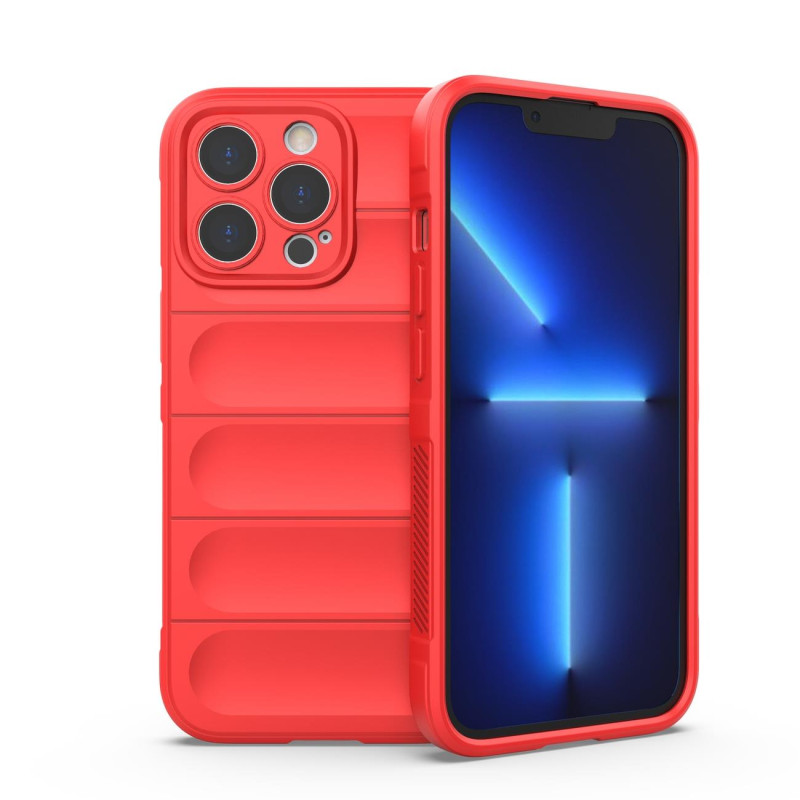 Magic Shield Case dėklas skirtas iPhone 13 Pro Max, lankstus, šarvuotas dangtelis, raudonas