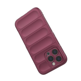 Magic Shield Case dėklas, skirtas iPhone 13 Pro Max, lankstus šarvuotas dangtelis, bordo spalvos