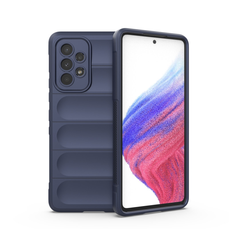 Magic Shield Case Samsung Galaxy A53 5G lankstus šarvuotas dangtelis tamsiai mėlynas