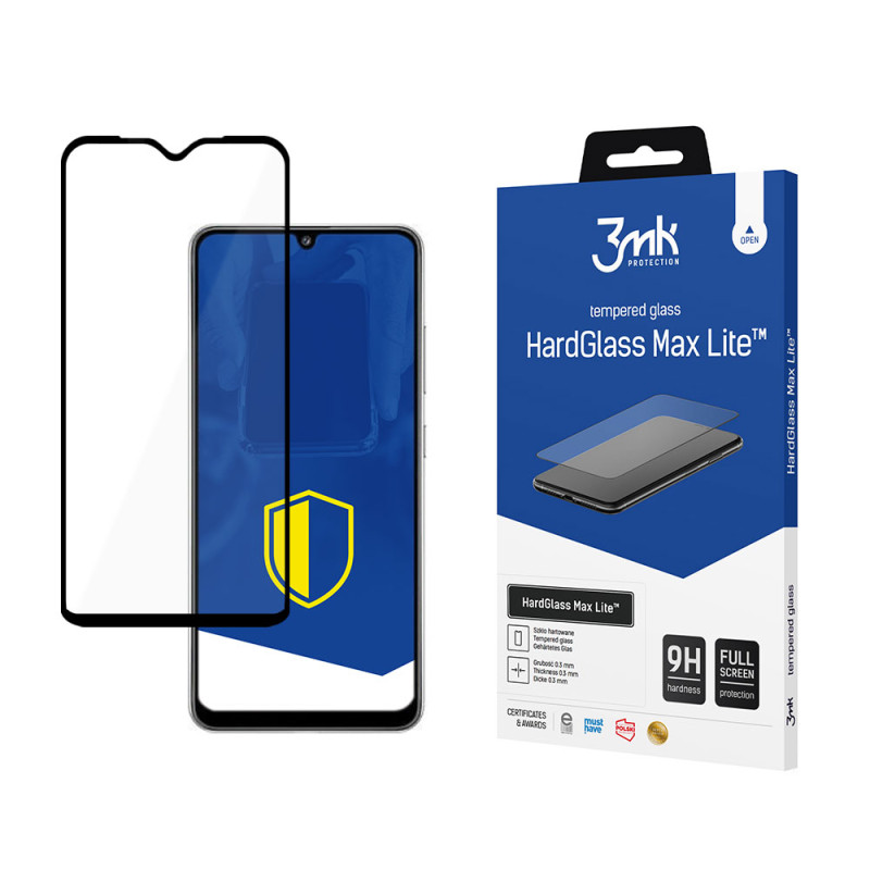 9H 3mk HardGlass Max Lite™ stiklas, skirtas Samsung Galaxy A32 4G