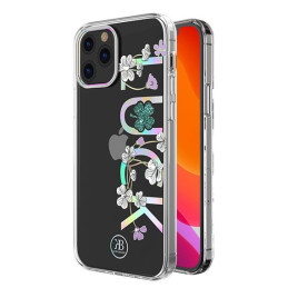 Kingxbar Lucky Series dėklas, papuoštas originaliais Swarovski Crystals iPhone 12 mini skaidriais (Luck)