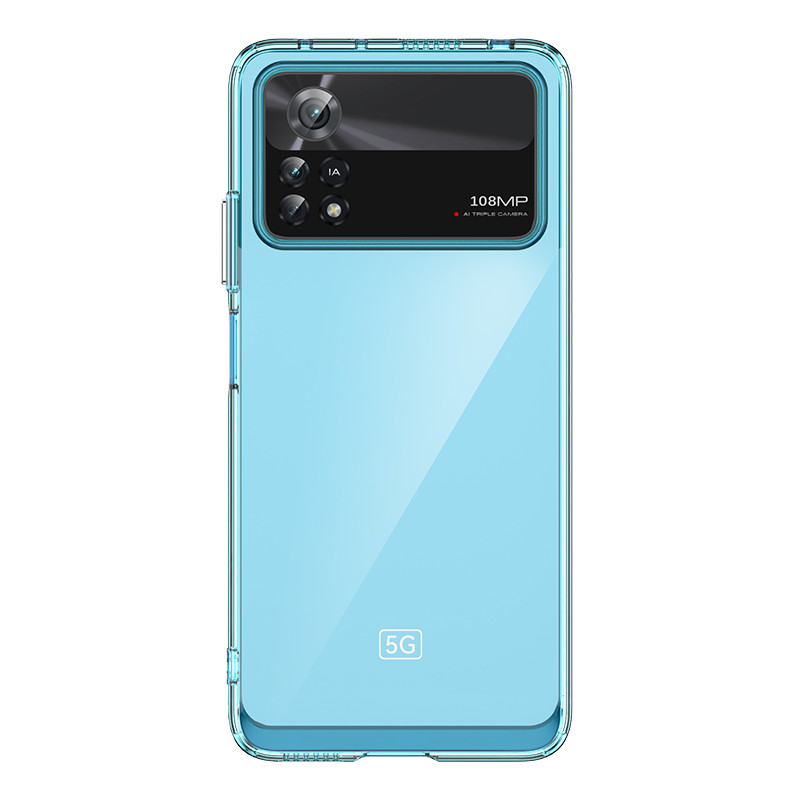 Outer Space Case Xiaomi Poco X4 Pro 5G dangtelis su lanksčiu rėmeliu mėlynos spalvos