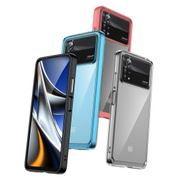 Outer Space Case Xiaomi Poco X4 Pro 5G dangtelis su lanksčiu rėmeliu mėlynos spalvos