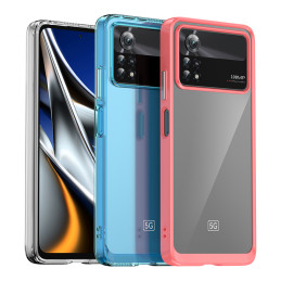 Outer Space Case Xiaomi Poco X4 Pro 5G dangtelis su lanksčiu rėmeliu mėlynos spalvos