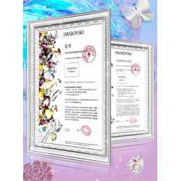 Kingxbar Lucky Series dėklas, papuoštas originaliais Swarovski Crystals iPhone 12 mini skaidriais (Luck)