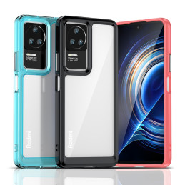 Outer Space Dėklas, skirtas Xiaomi Poco F4 5G, dangtelis lanksčiu rėmeliu, mėlynas