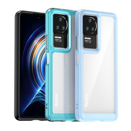 Outer Space Dėklas, skirtas Xiaomi Poco F4 5G, dangtelis lanksčiu rėmeliu, mėlynas