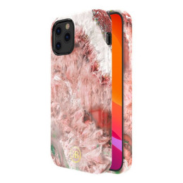 Kingxbar Agate serijos elegantiškas dėklo dangtelis su agato raštu, skirtas iPhone 12 mini raudonam