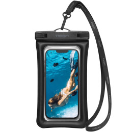 Spigen Aqua Shield A610 vandeniui atsparus dėklas, plūduriuojantis ant vandens – juodas