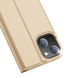 Dux Ducis Skin Pro dėklo dėklo dangtelis su atvartu iPhone 14/ 13 aukso