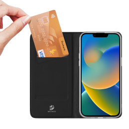 Dux Ducis Skin Pro dėklo dėklo dangtelis su atvartu iPhone 14 Plus juodas