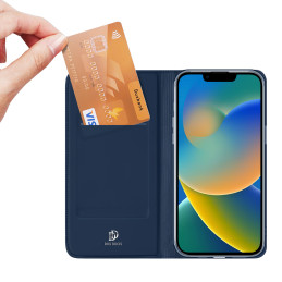 Dux Ducis Skin Pro dėklo dėklo dangtelis su atvartu iPhone 14 Plus mėlynas