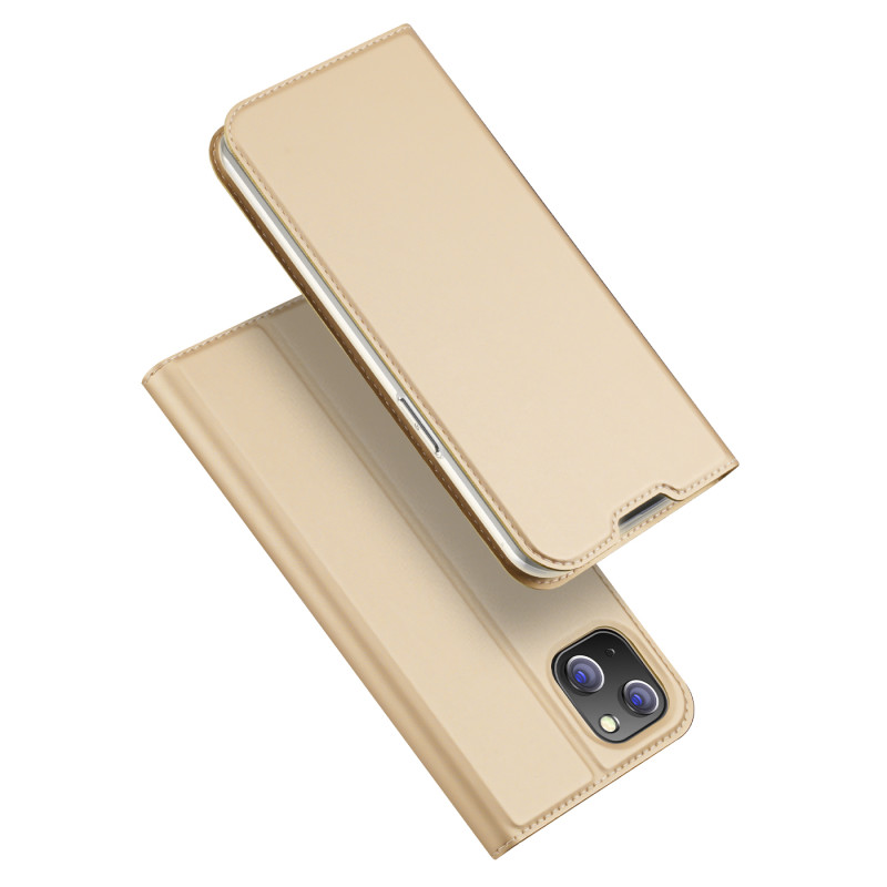Dux Ducis Skin Pro dėklo dėklo dangtelis su atvartu iPhone 14 Plus auksinis