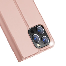 Dux Ducis Skin Pro dėklo dėklo dangtelis su atvartu iPhone 14 Pro rožinis