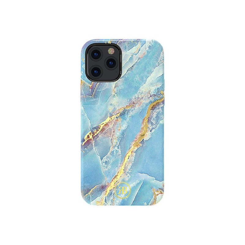 Kingxbar Marble Series elegantiškas dėklo dangtelis su marmuro raštu iPhone 12 mini blue
