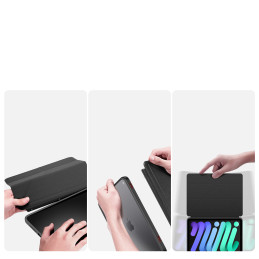Dux Ducis Magi dėklas, skirtas iPad mini 2021 išmanusis dangtelis su stovu ir laikikliu Apple Pencil juodai