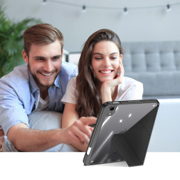 Dux Ducis Magi dėklas, skirtas iPad mini 2021 išmanusis dangtelis su stovu ir laikikliu Apple Pencil juodai