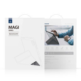 Dux Ducis Magi dėklas iPad mini 2021 išmanusis dangtelis su stovu ir laikymo vieta Apple Pencil pilkai