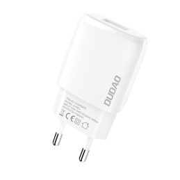 Dudao USB-A 7.5W sieninis įkroviklis + USB-A - Lightning kabelis 1m baltas (A1sEU)