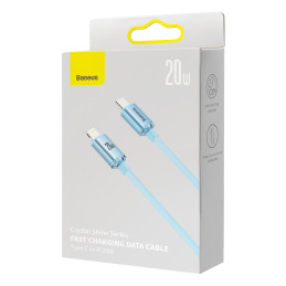 Baseus CAJY001303 Lightning – USB-C PD laidas 20W 480Mb/ s 1,2m – mėlynas