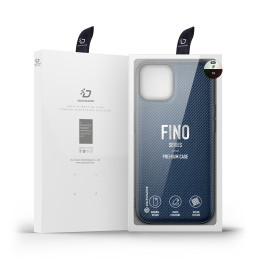 Dux Ducis Fino dėklo dangtelis padengtas nailono medžiaga iPhone 14 mėlynas