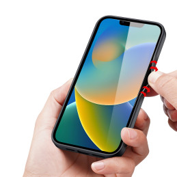 Dux Ducis Fino dėklo dangtelis padengtas nailono medžiaga iPhone 14 Plus mėlyna
